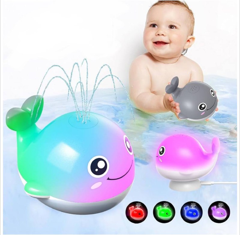 Whale lighting water toy