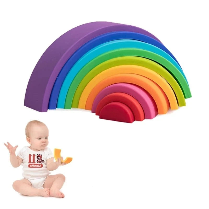 Silicone rainbow blocks