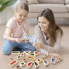 Wooden rainbow stacking blocks