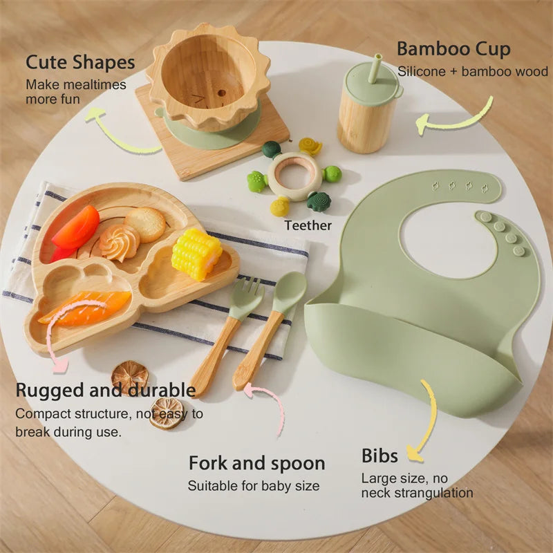 Bamboo tableware set