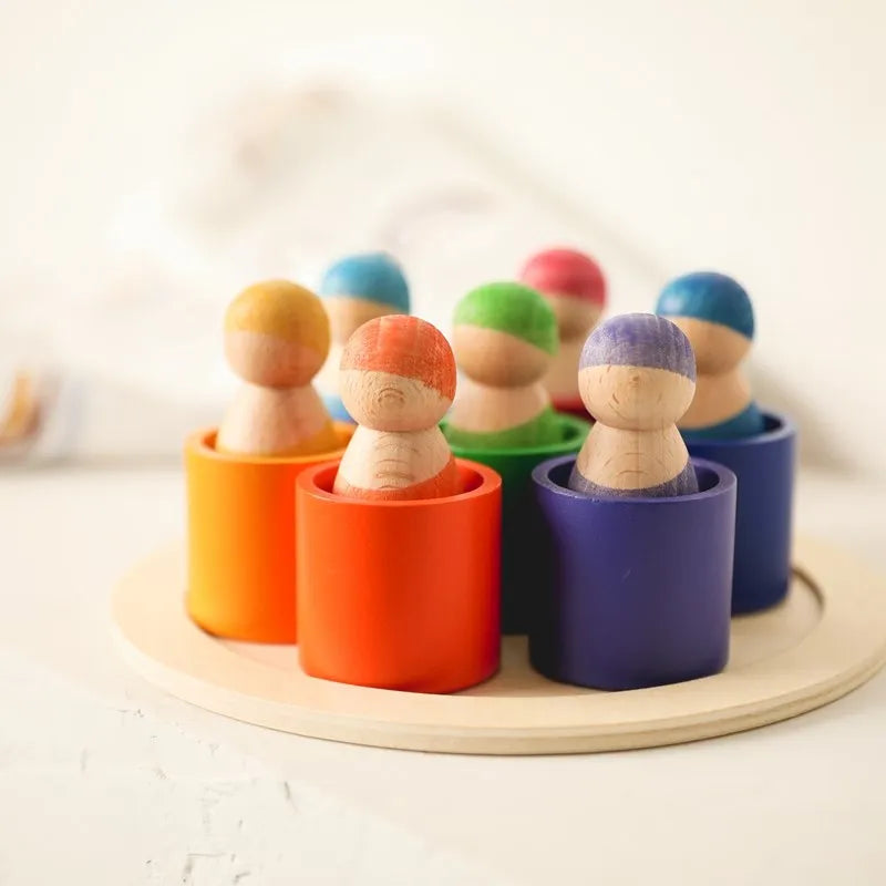 Rainbow wood toy