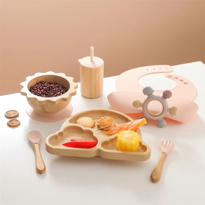 Bamboo tableware set