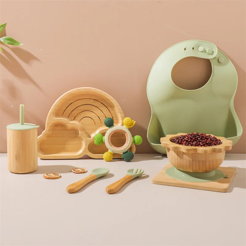 Bamboo tableware set