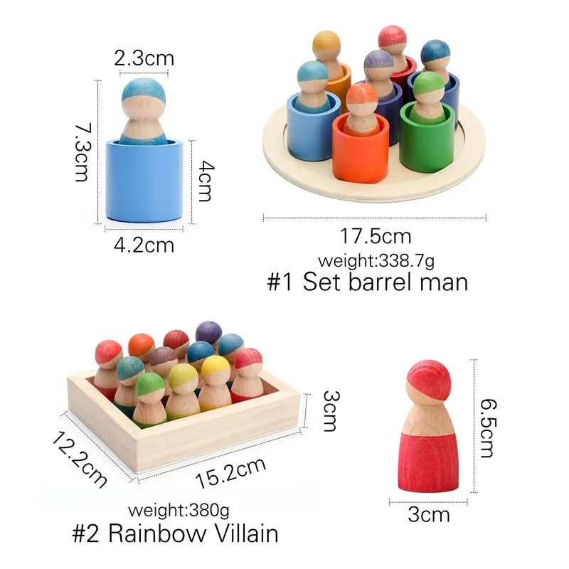 Rainbow wood toy