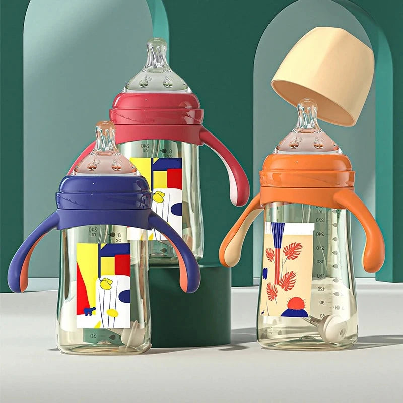 Colorful bottle with handle