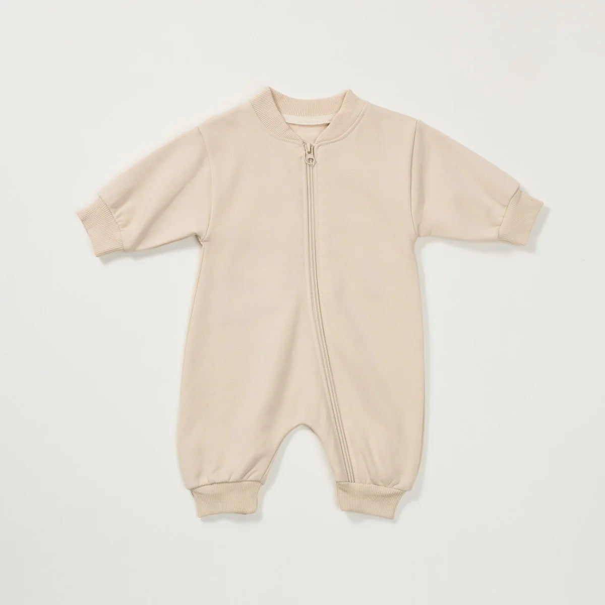 Soft new born zipper jumpsuit