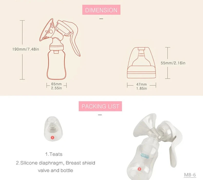 Manual breast pump